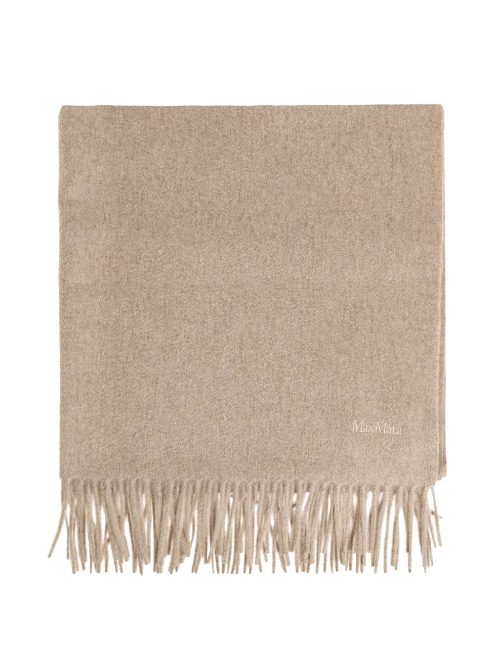 Max Mara Schal mit Fransen - Nude