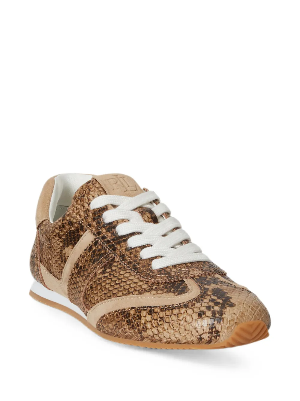 Lauren Ralph Lauren Dani python-embossed leather sneakers Bruin