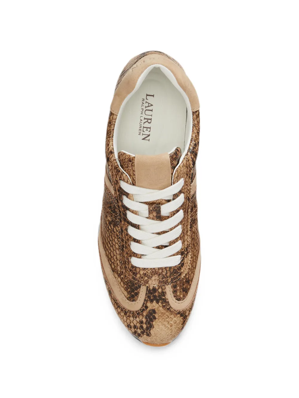 Lauren Ralph Lauren Dani python-embossed leather sneakers Bruin