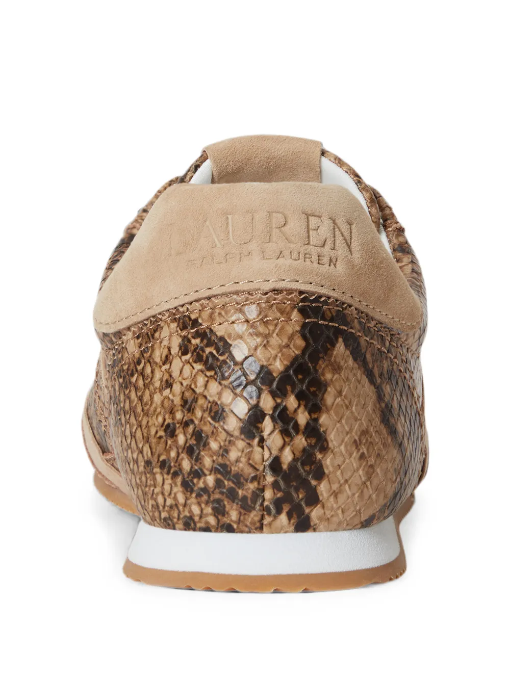 Lauren Ralph Lauren Dani python-embossed leather sneakers Bruin
