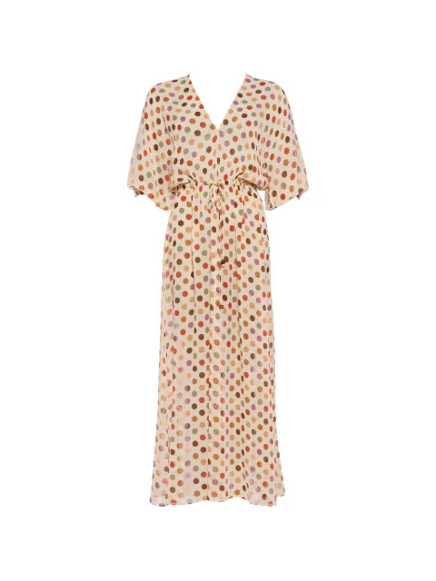 ERES polka-dot drawstring midi dress