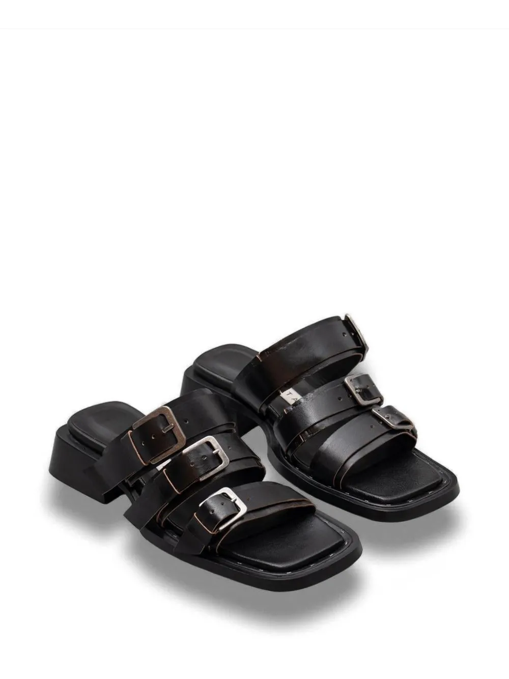 Miista Lordette leather sandals Zwart