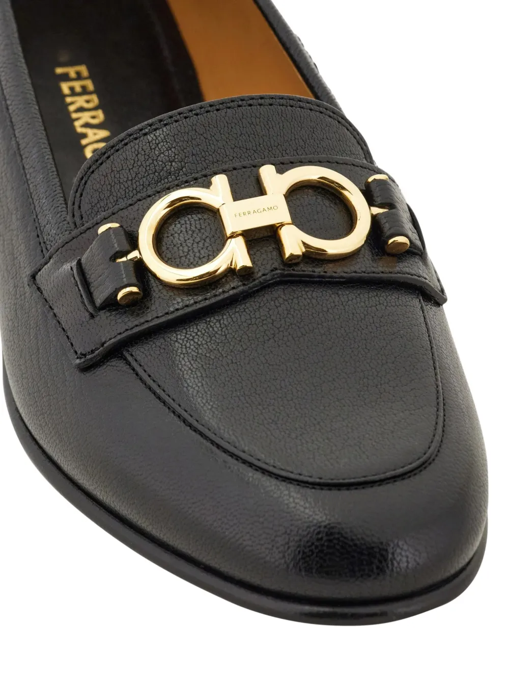Ferragamo Gancini loafers Zwart