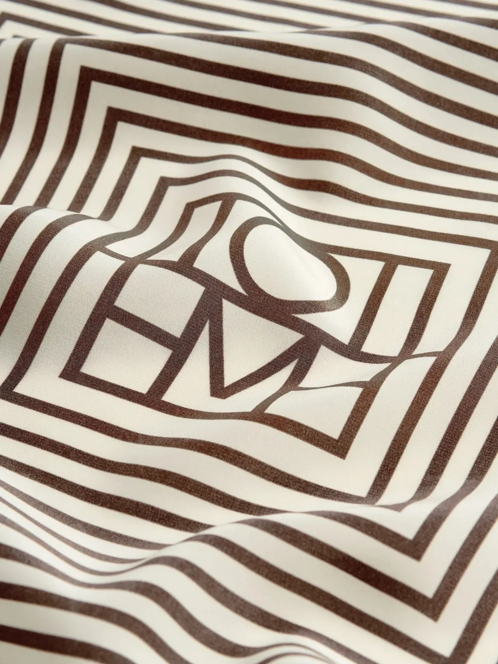 TOTEME Sjaal met monogramprint Beige