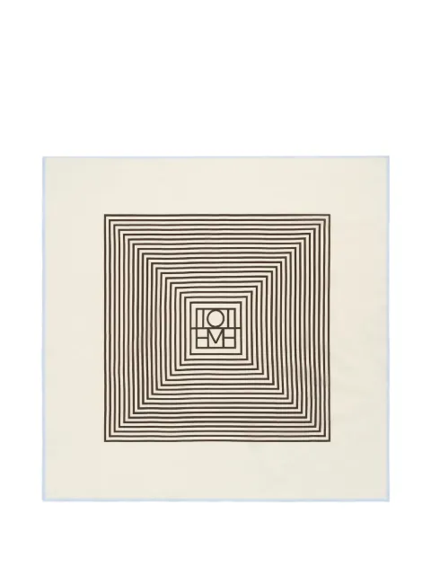 TOTEME monogram-print silk scarf