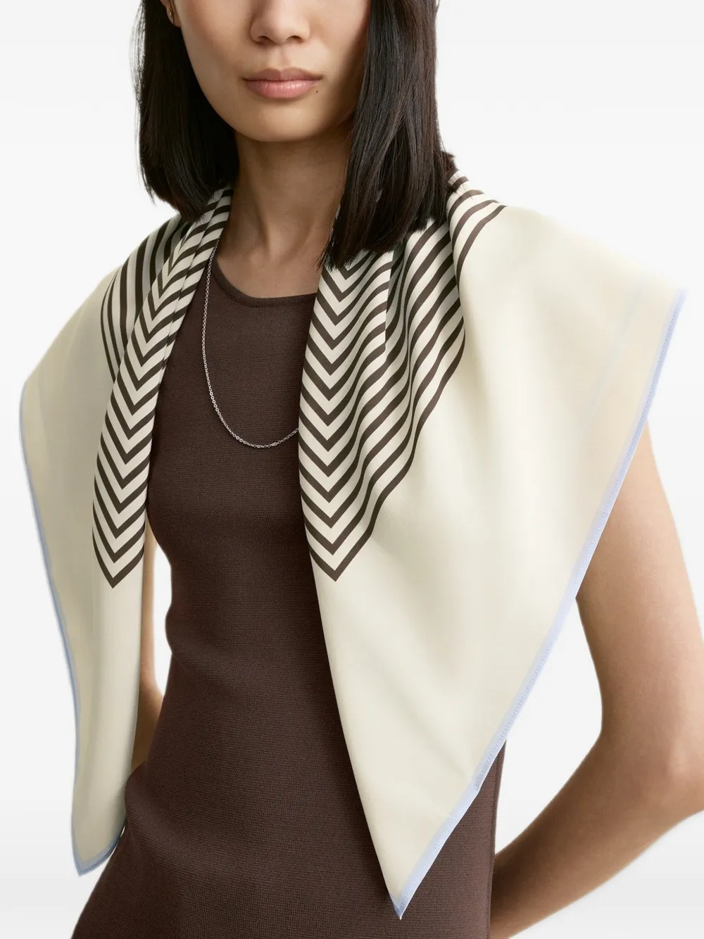 TOTEME Sjaal met monogramprint Beige