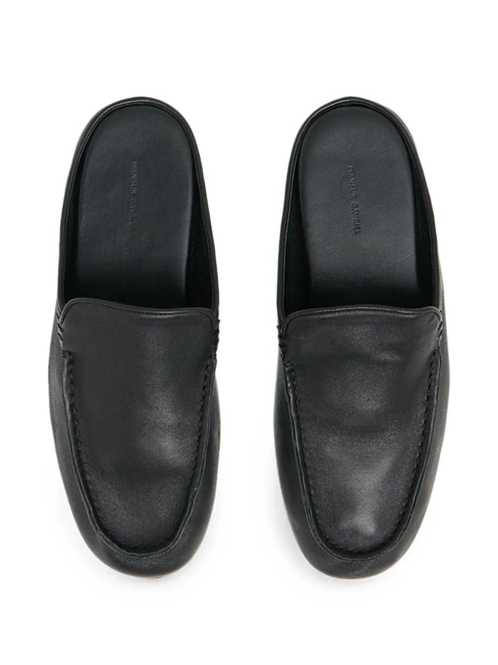 Mansur Gavriel Mocassin leren muiltjes Zwart