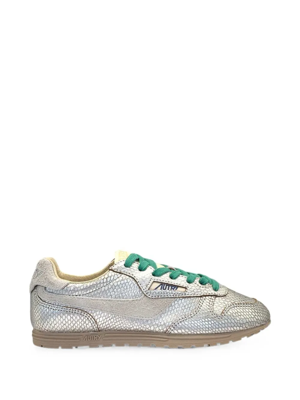 Autry snakeskin-effect metallic sneakers - Argento
