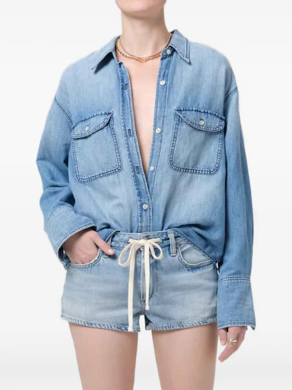 Citizens of Humanity Emjay double-pocket shirt - Blue