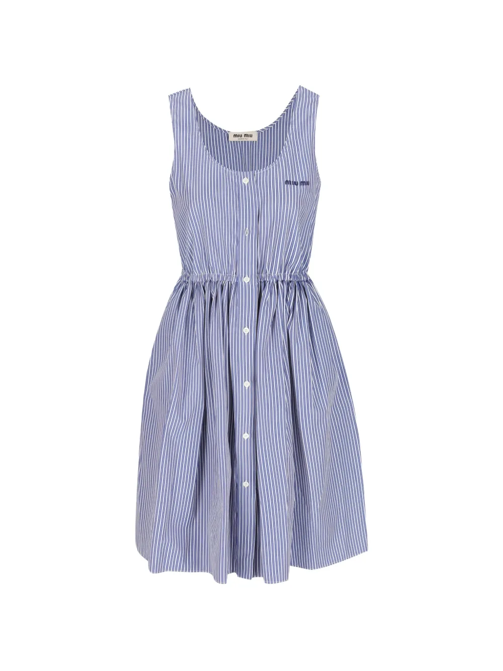 Miu Miu striped sleeveless mini dress - Blau