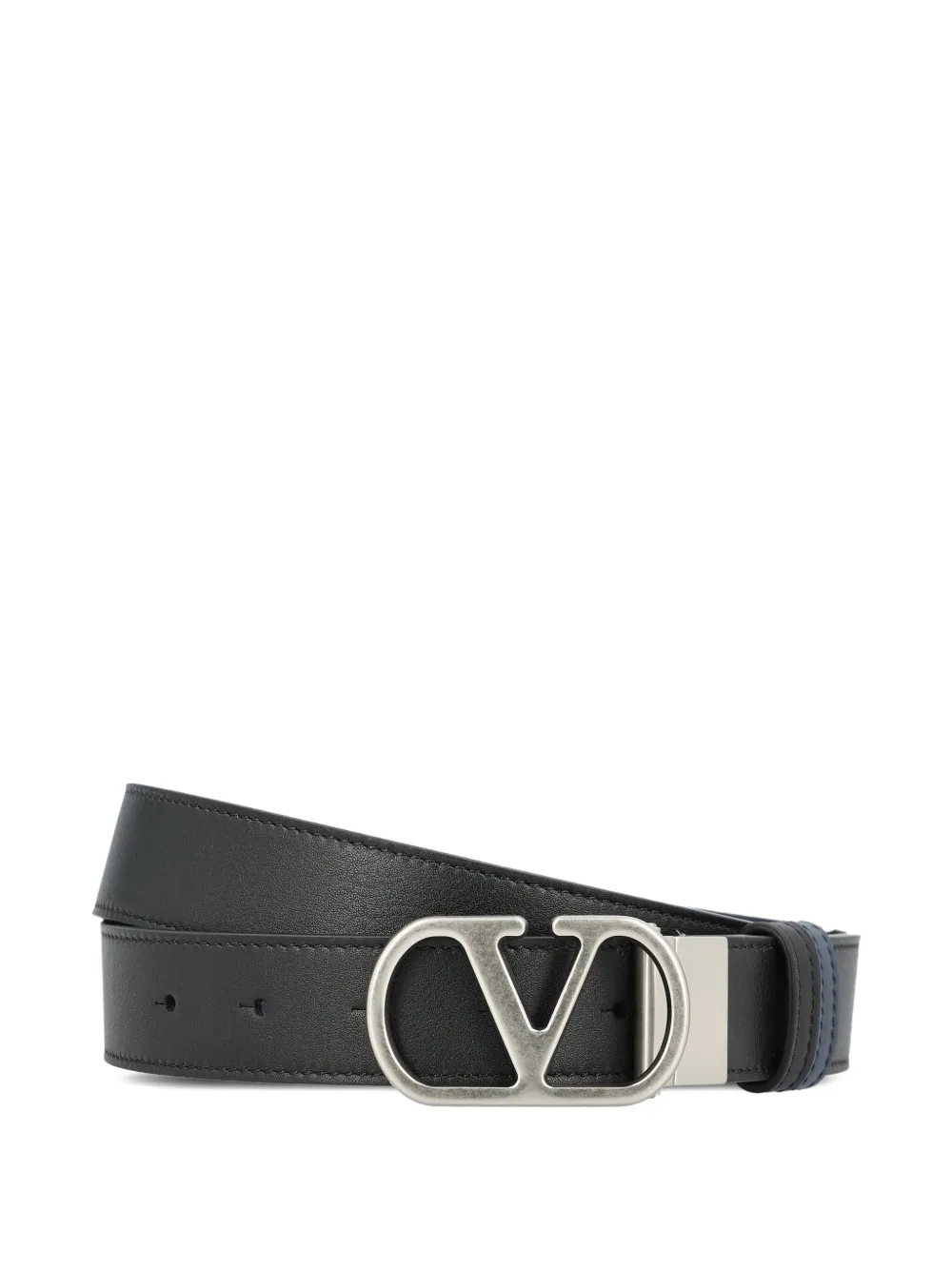 Valentino Garavani logo-buckle reversible belt - Nero