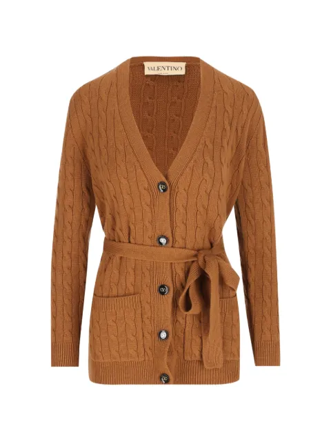 Valentino Garavani — cable-knit belted cardigan