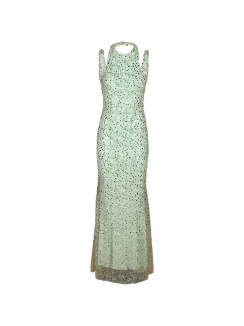 Genny vestido con lentejuelas y perlas bordadas