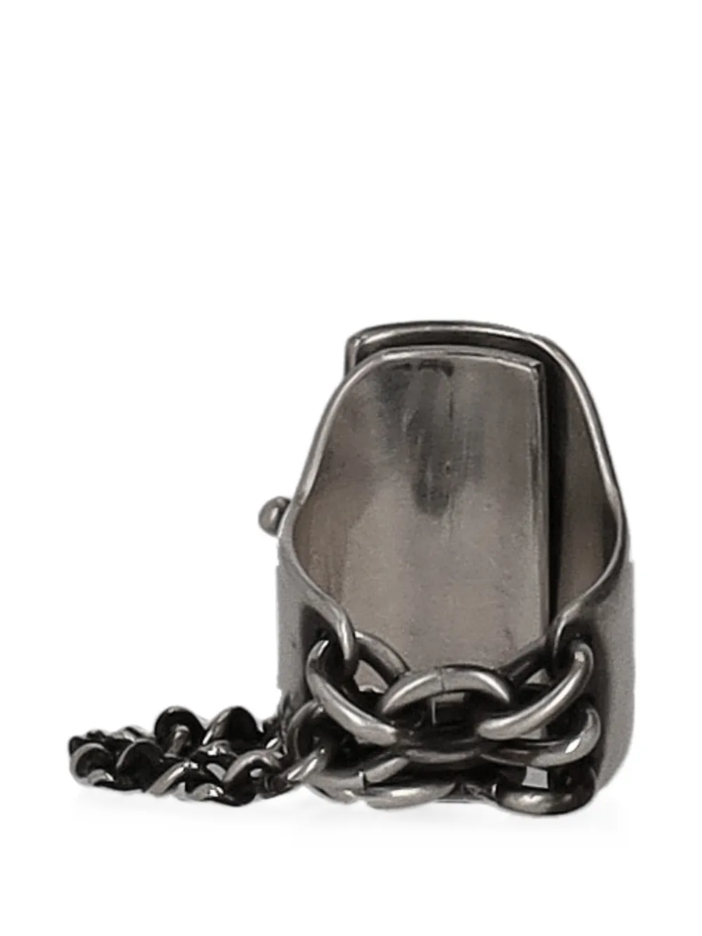 Ann Demeulemeester chain-link wide ring - Nero