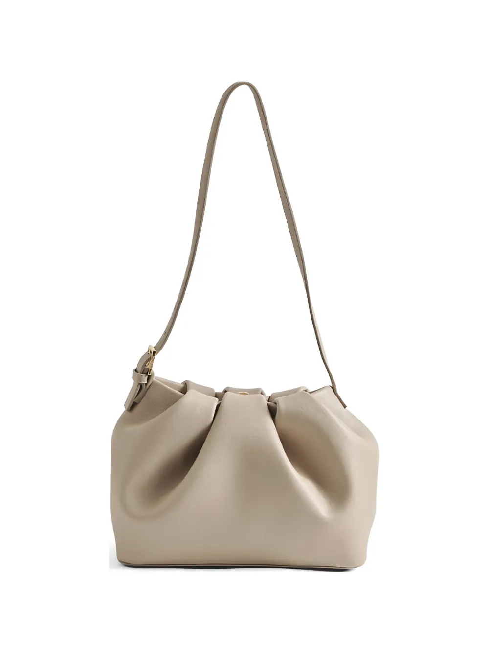 Themoirè Athena Ruched Tote Bag In Gray