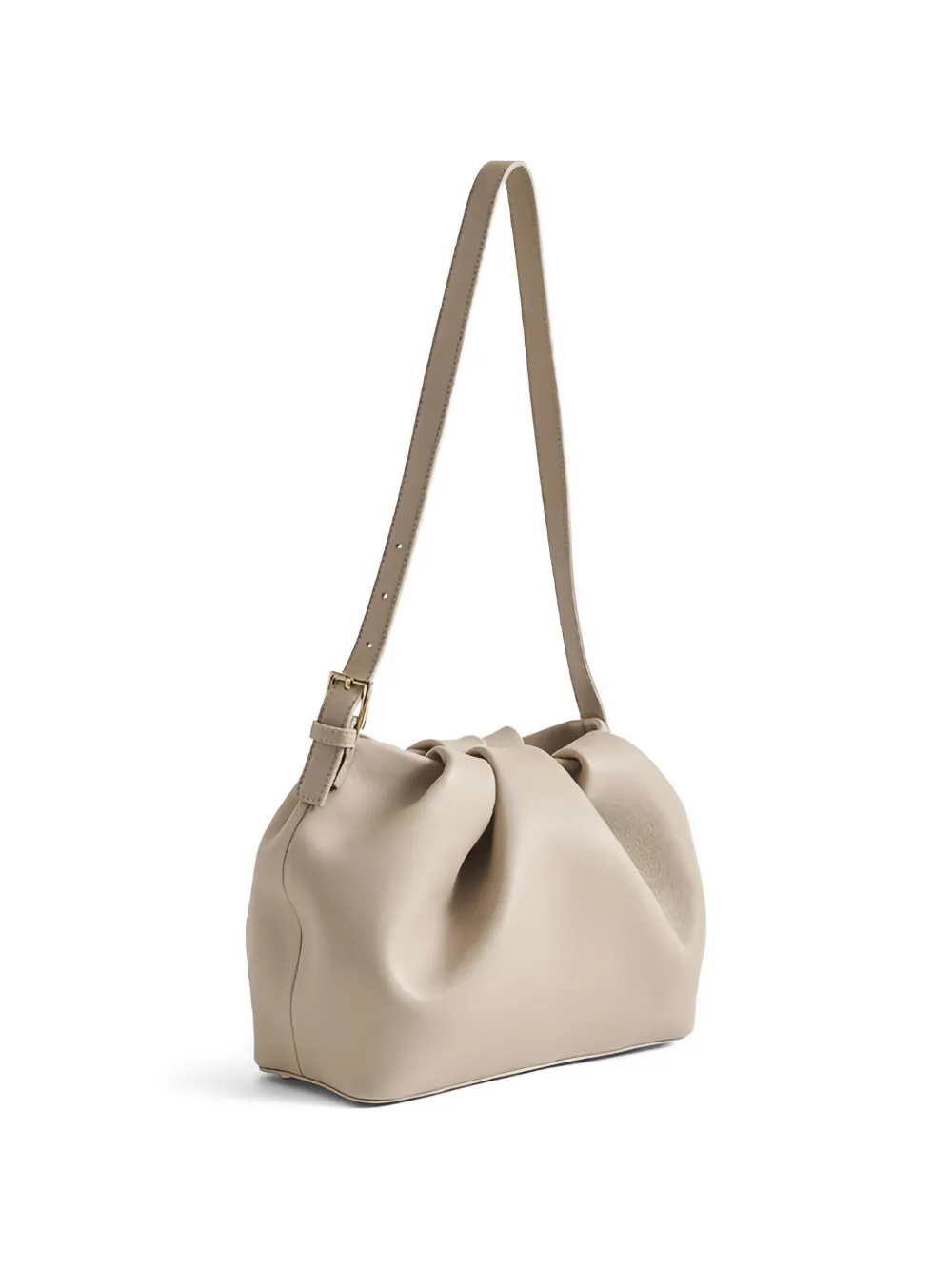 Themoirè Athena shopper met ruches Beige