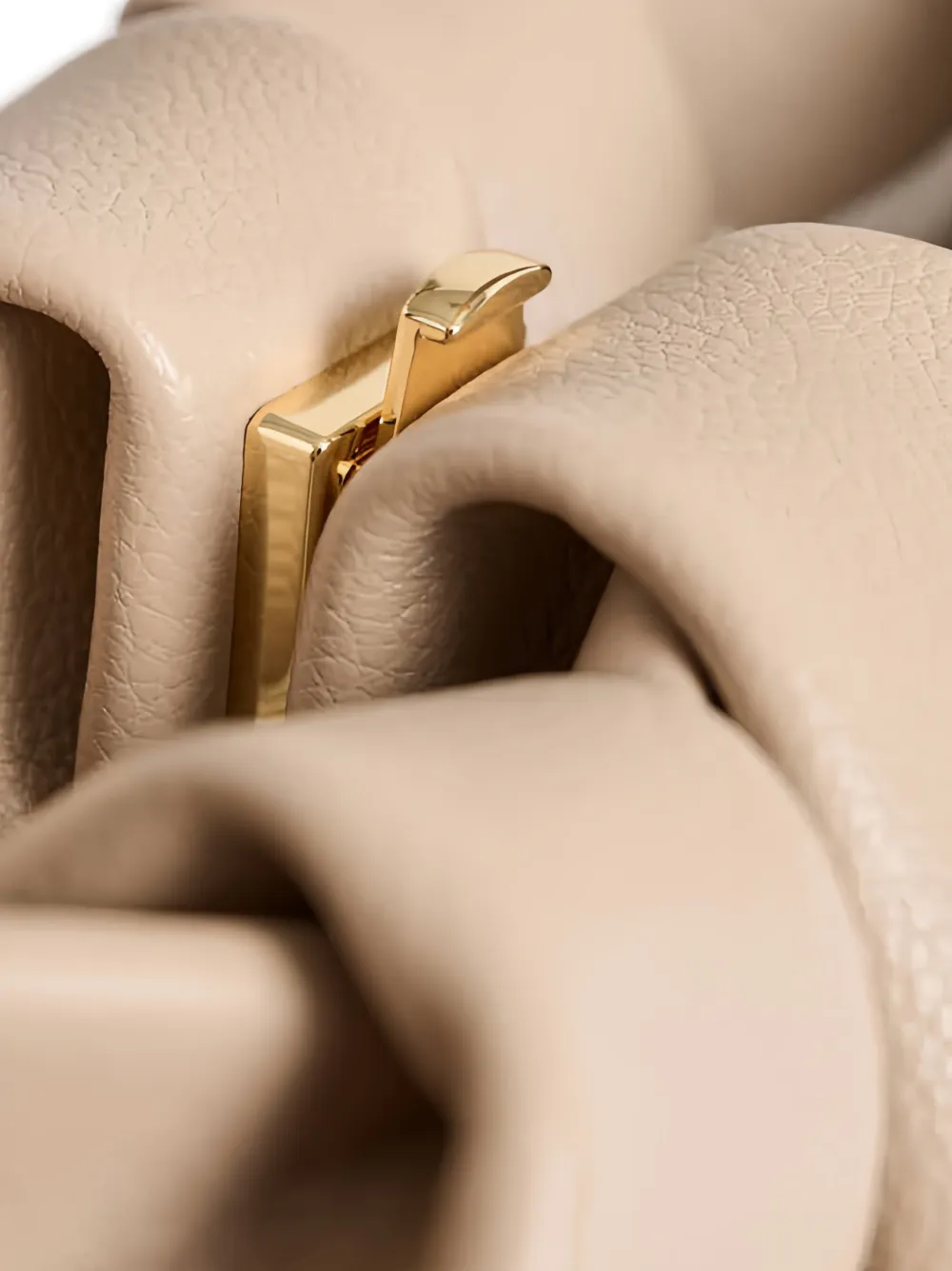 Themoirè Athena shopper met ruches Beige