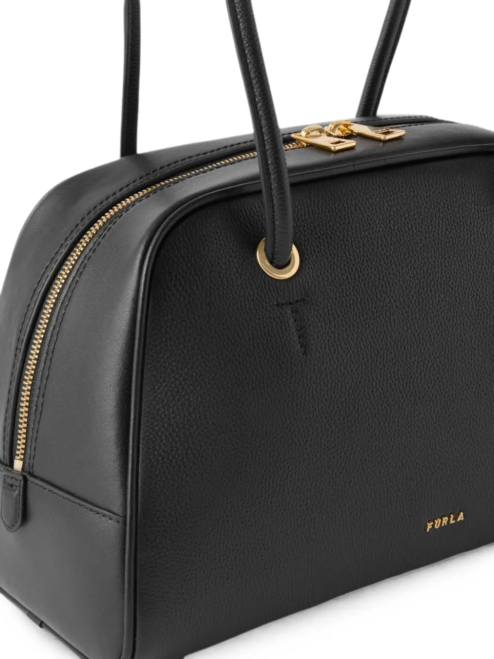 Furla M Poppy Dome schoudertas met strikdetail Zwart