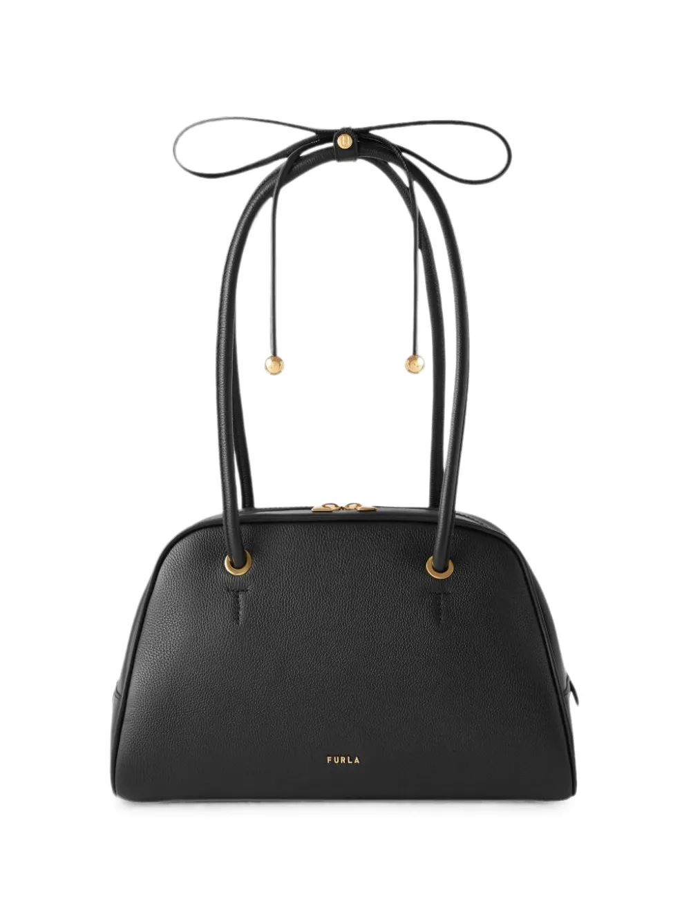 Furla M Poppy Dome bow-detail shoulder bag - Black