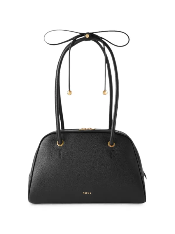 Furla Poppy レザーハンドバッグ | ブラック | FARFETCH JP