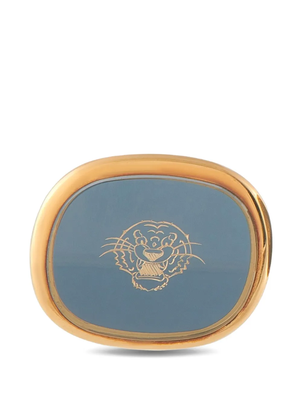 Patek Philippe Pre-Owned Ellipse enamel tiger cufflinks - Oro