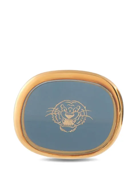 Patek Philippe Pre-Owned Ellipse enamel tiger cufflinks