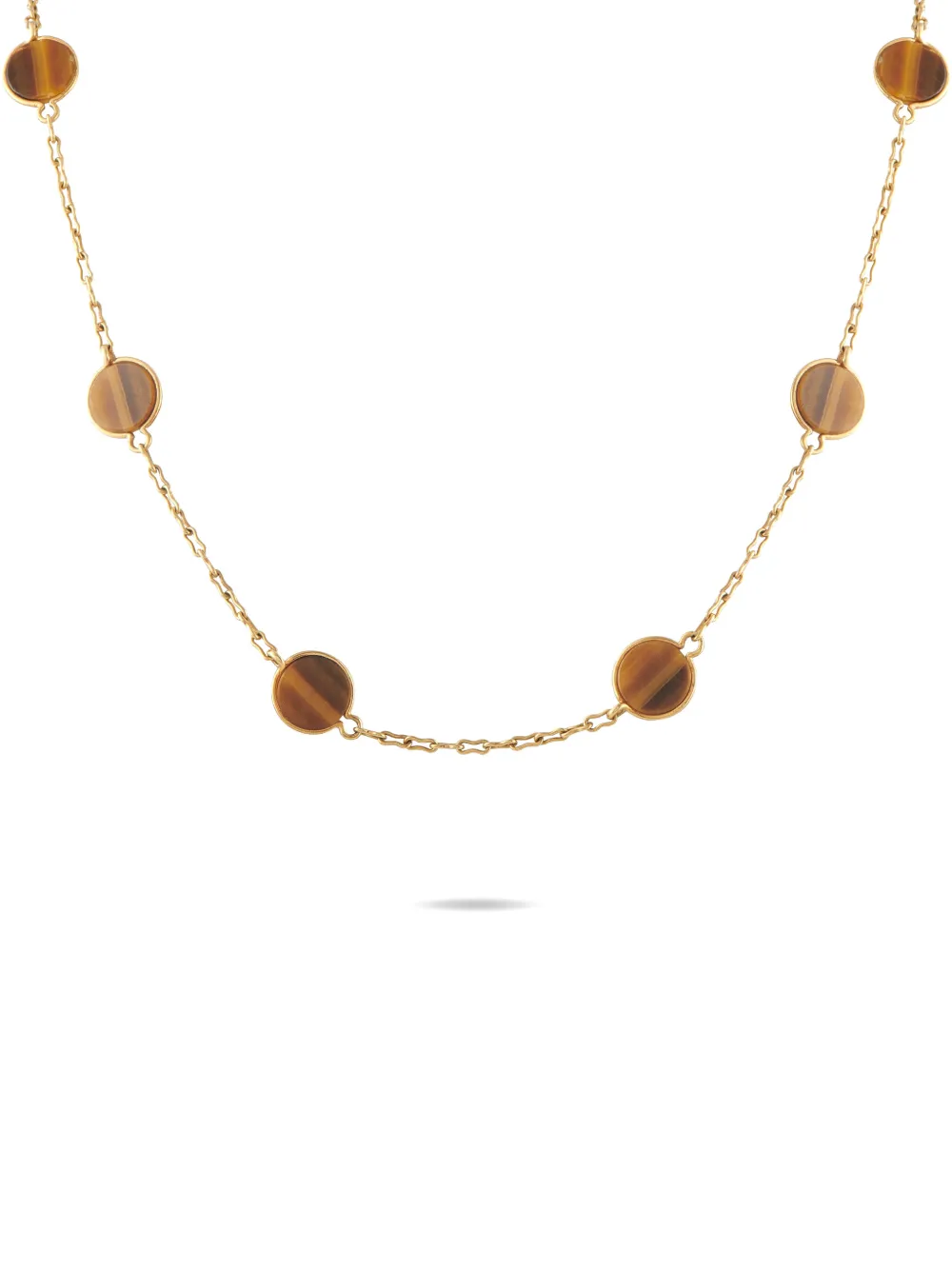 Van Cleef & Arpels Pre-Owned tiger eye necklace - Oro