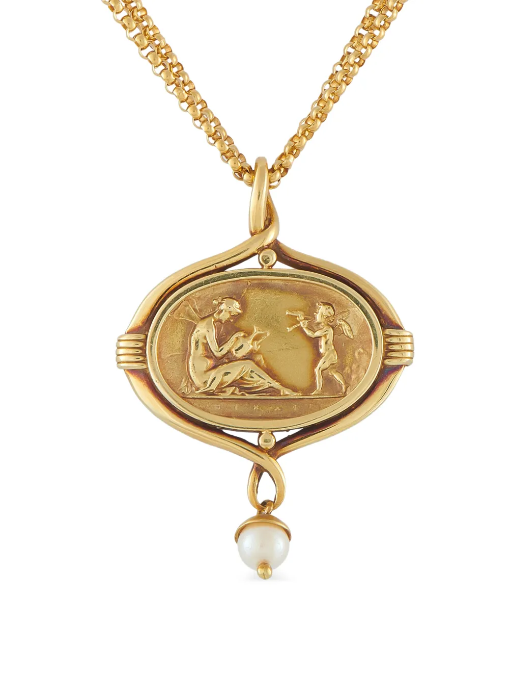 SeidenGang pearl and classical pendant necklace - Gold