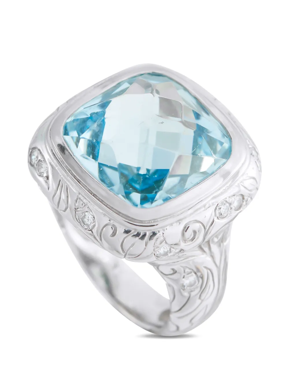 SeidenGang topaz and diamond ring - Argento