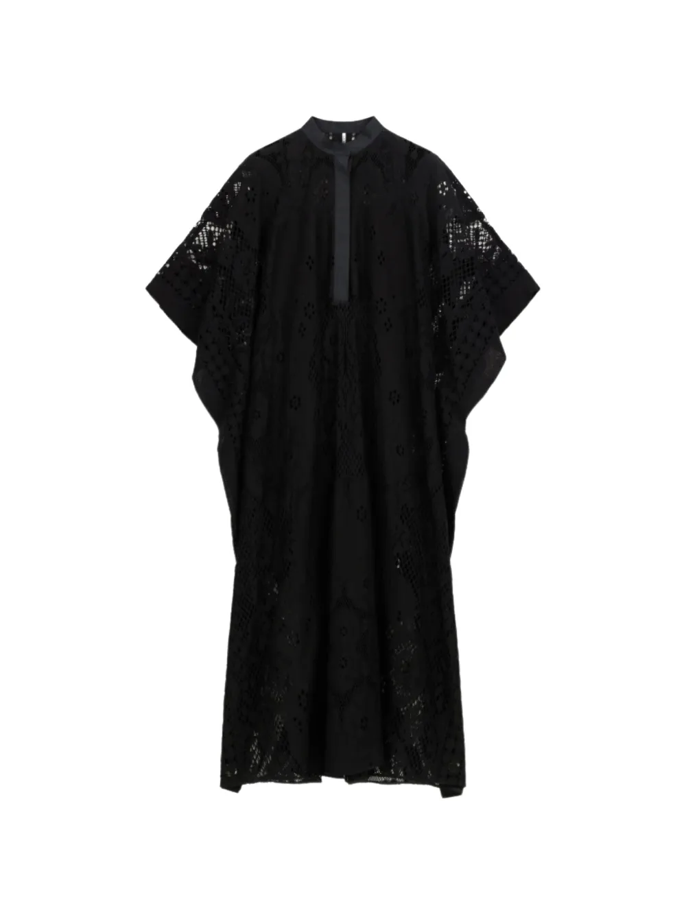 Liviana Conti Cassidy lace-knit kaftan midi dress - Nero