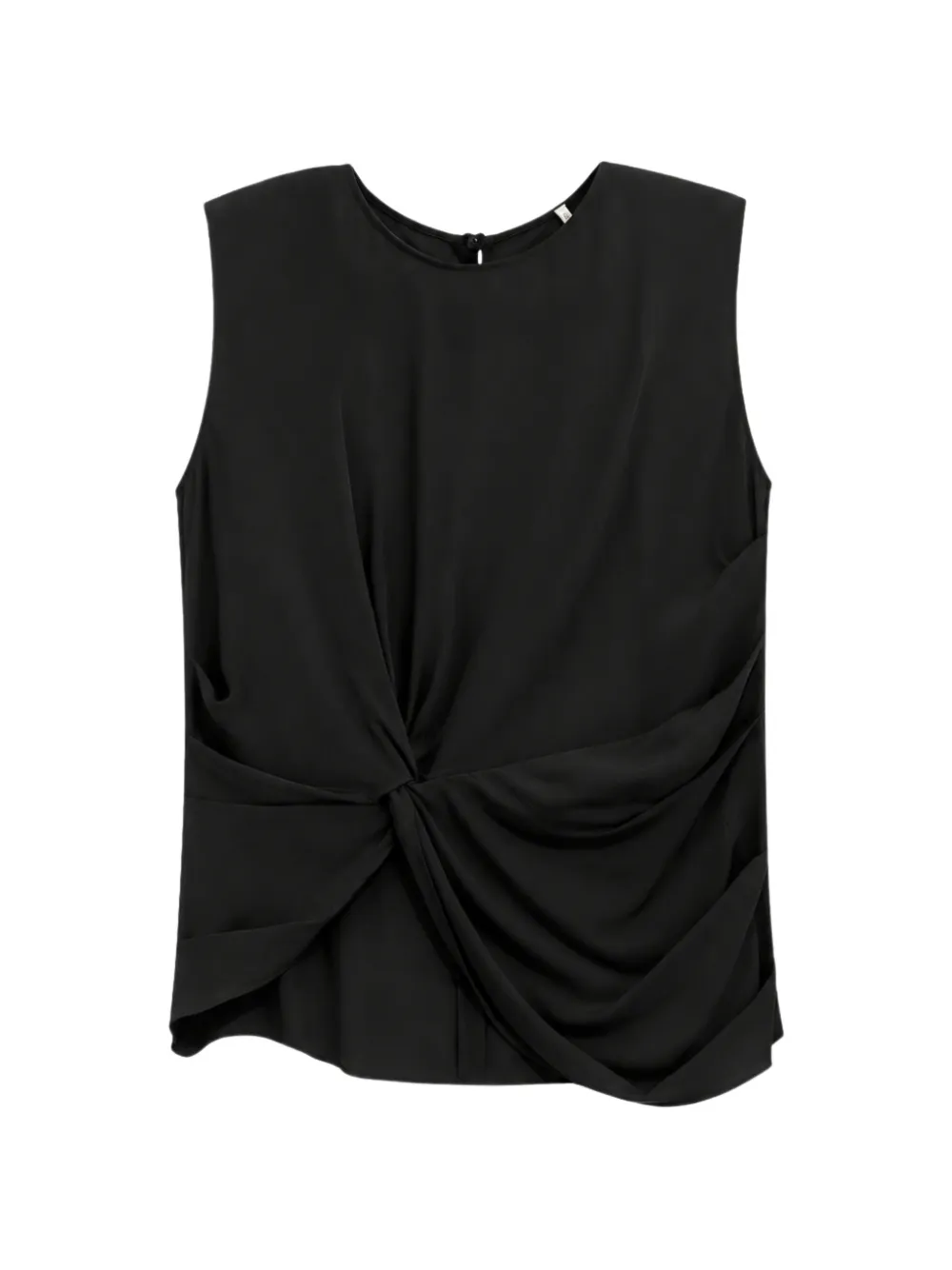 Liviana Conti Aglaia twist-detail sleeveless top - Nero