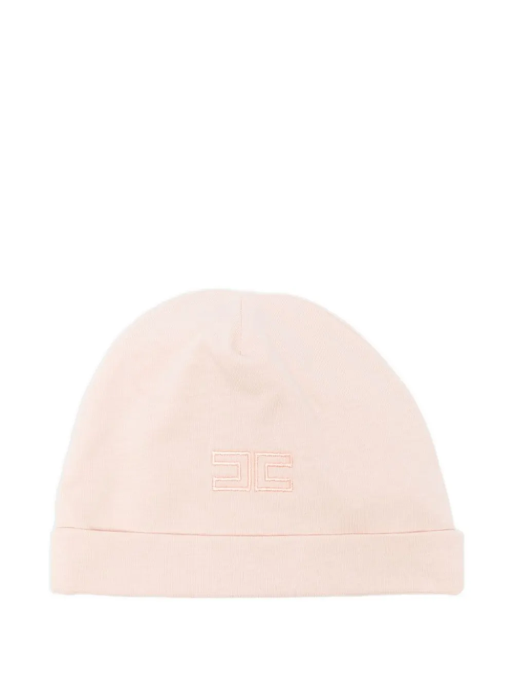 Elisabetta Franchi Kids logo-embroidered beanie hat - Rosa
