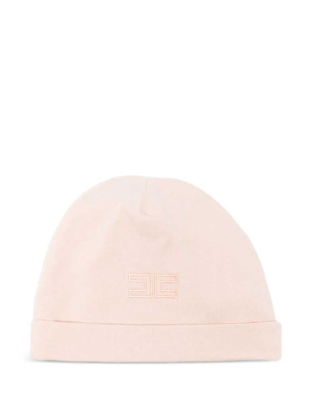 Elisabetta Franchi Kids logo-embroidered beanie hat - Rosa