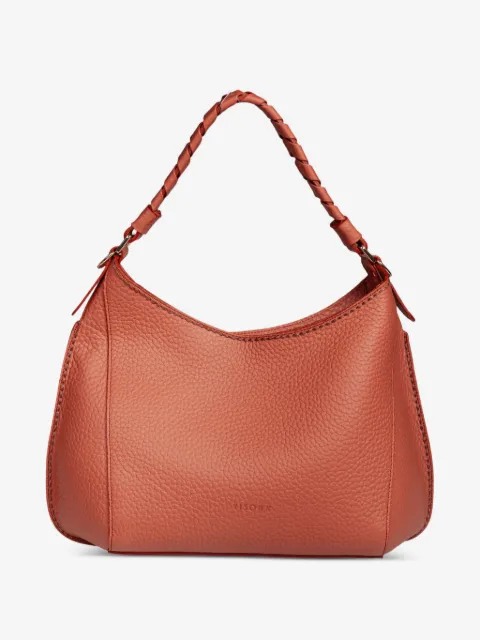 VISONA` Mia braided-handle leather shoulder bag