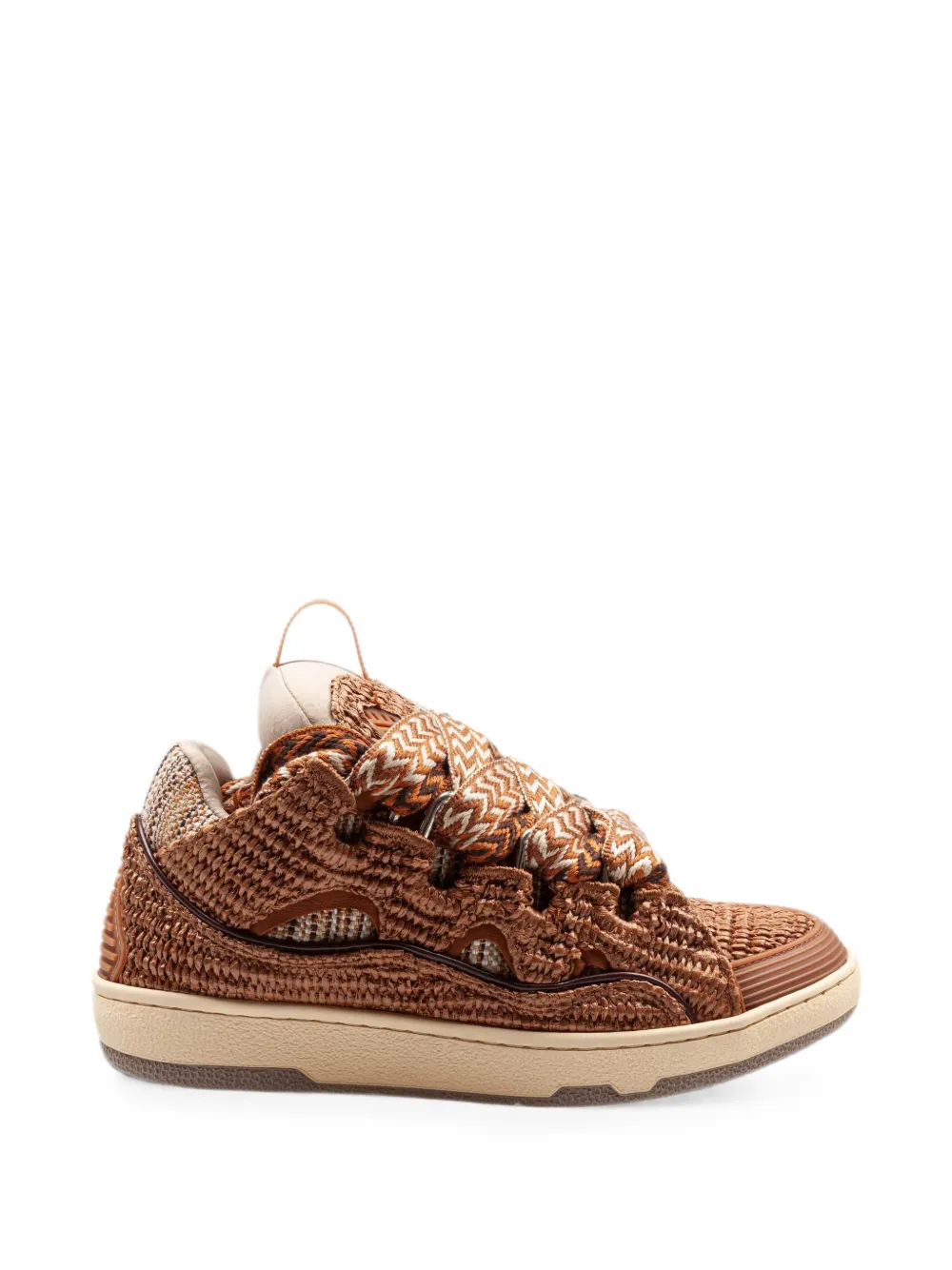 Lanvin Curb lace-up sneakers - Braun