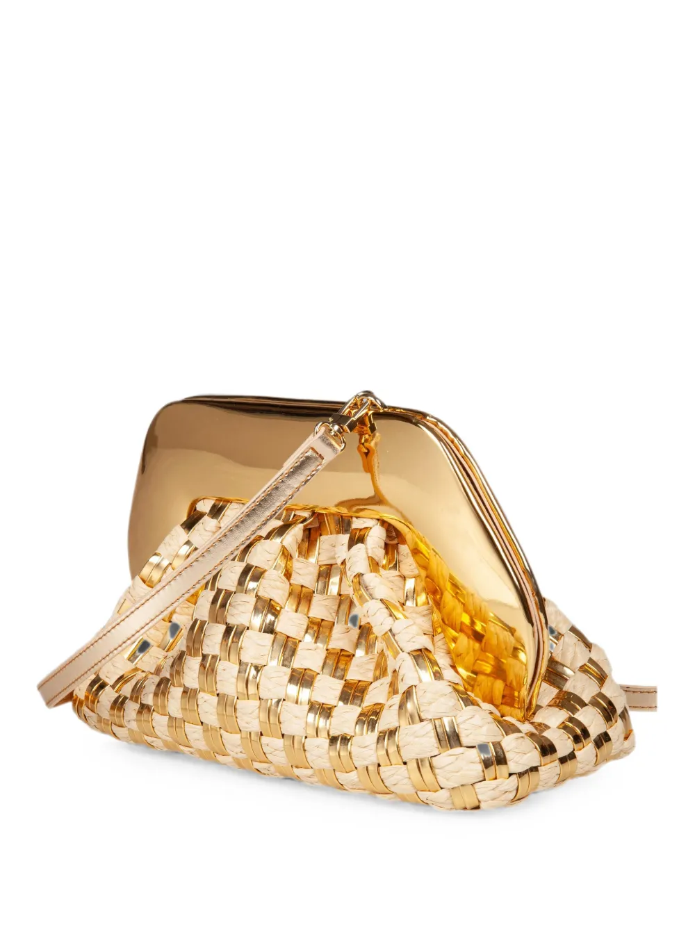 Themoirè Tia woven clutch bag - Oro