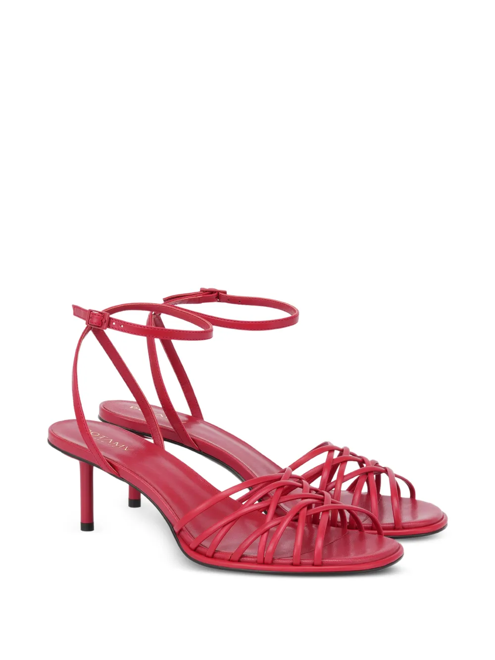 POTAMY strappy cage sandals Rood