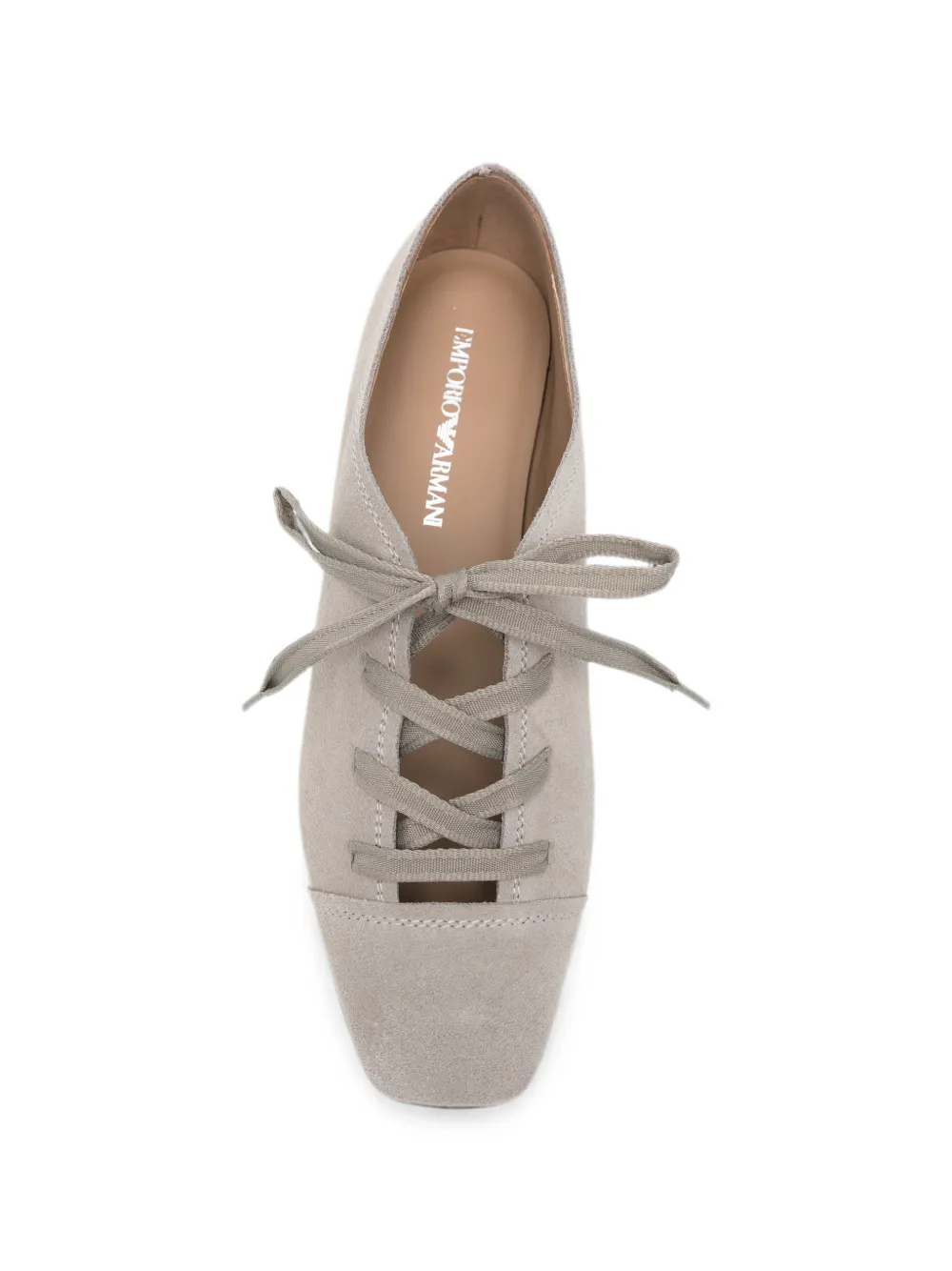 Emporio Armani lace-up square-toe derby shoes Grijs