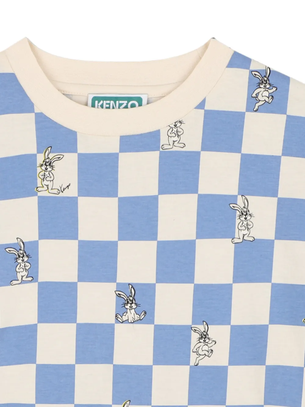 Kenzo Kids T-shirt met print Blauw
