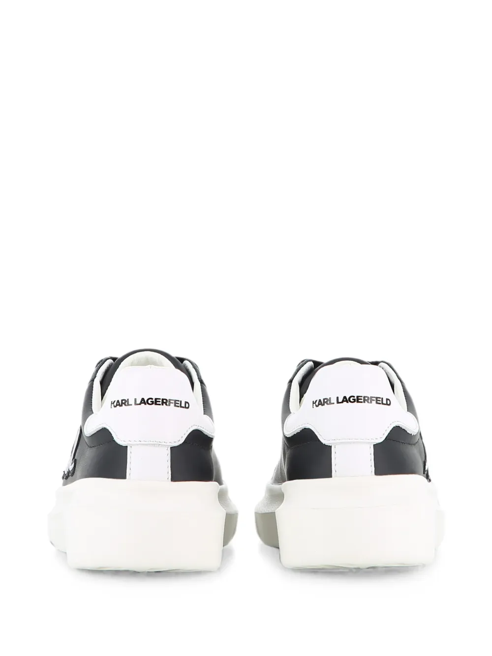 Karl Lagerfeld Kids Kapri leren sneakers met logo-applicatie Zwart