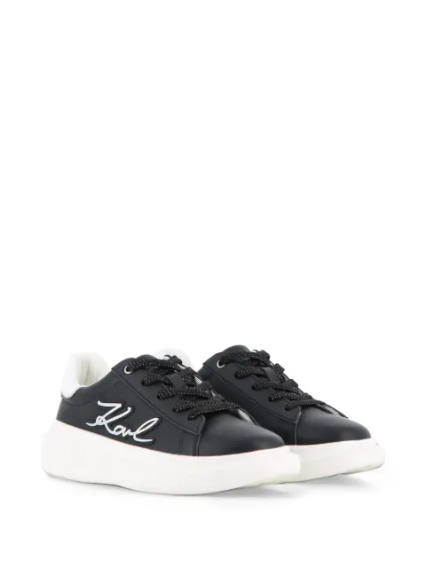 Karl Lagerfeld Kids Kapri logo-appliqué lace-up leather sneakers