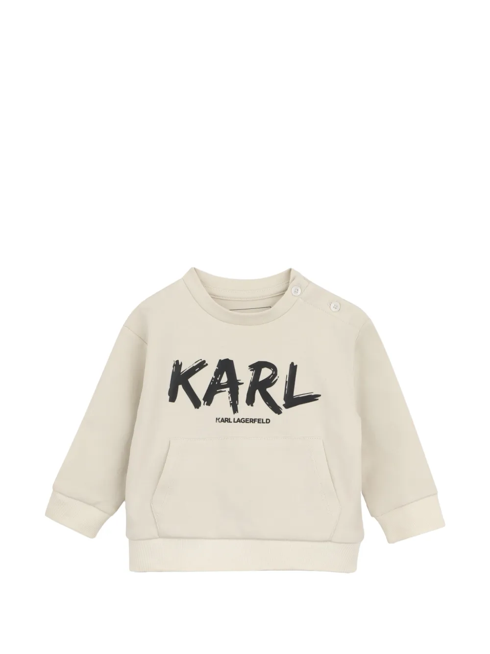 Karl Lagerfeld Kids Sweater en broek met logo-print Beige