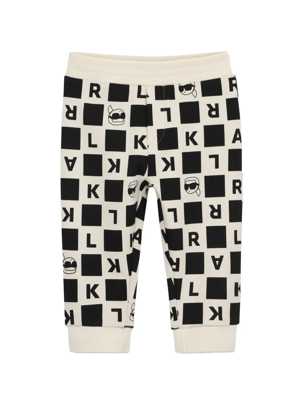 Karl Lagerfeld Kids Sweater en broek met logo-print Beige