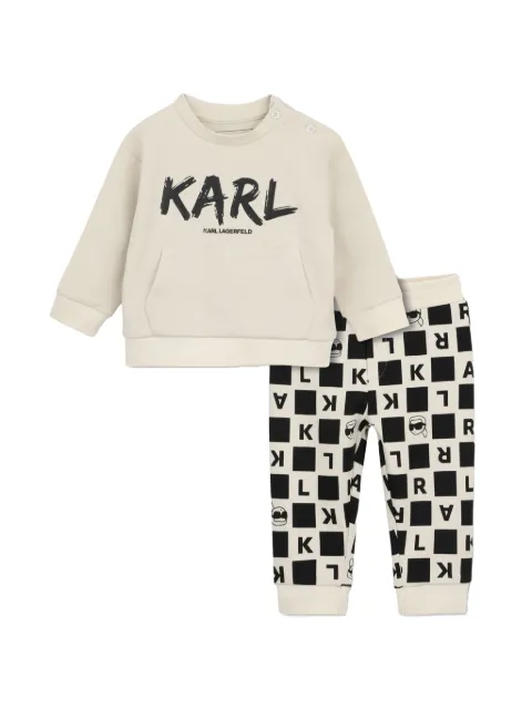 Karl Lagerfeld Kids logo-print sweatshirt trousers set