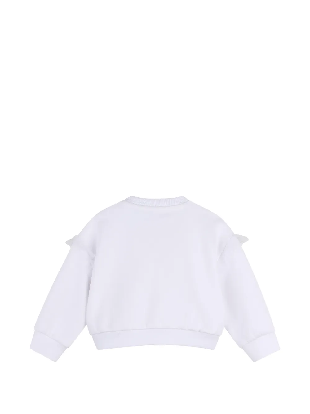 Karl Lagerfeld Kids Rok en sweater met tulen vlakken en logo-print Wit
