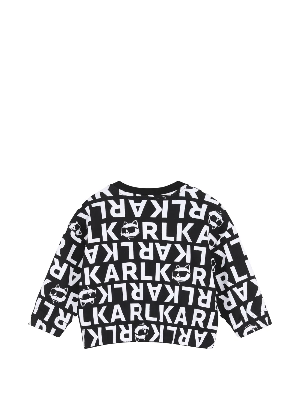 Karl Lagerfeld Kids Katoenen trainingspak met logo-print Zwart