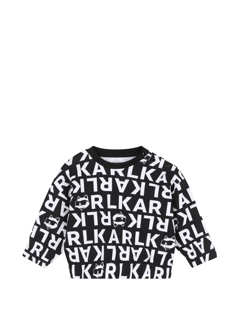 Karl Lagerfeld Kids Katoenen trainingspak met logo-print Zwart