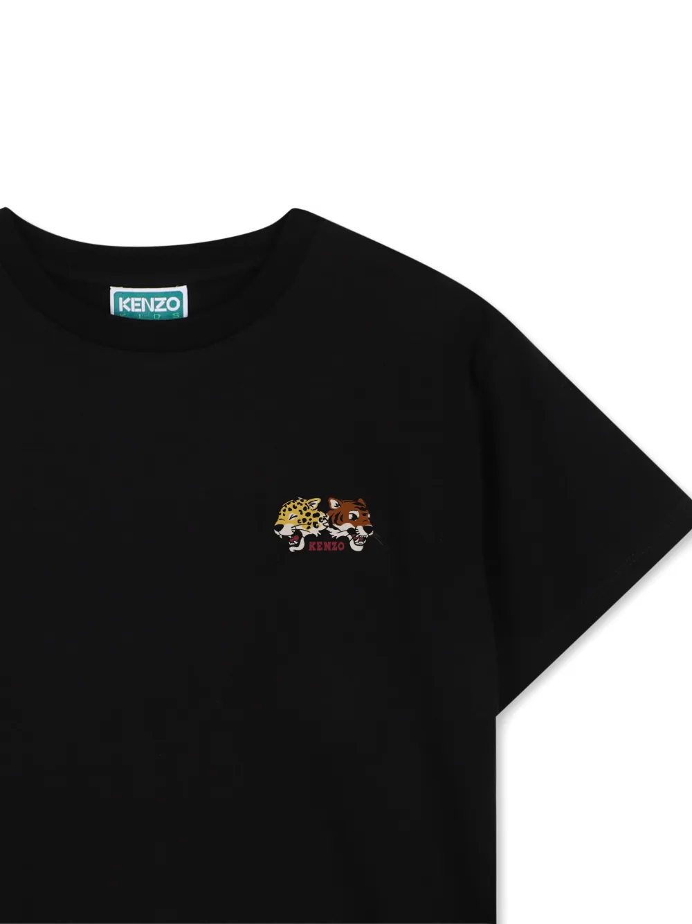 Kenzo Kids T-shirt met geborduurd logo Zwart