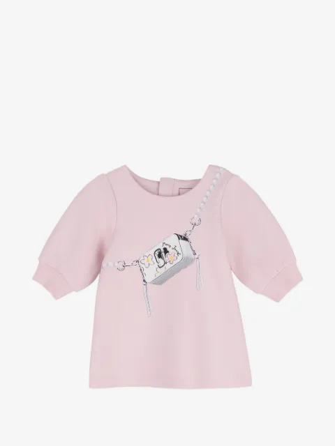 Marc Jacobs Kids vestido manga larga con estampado gráfico