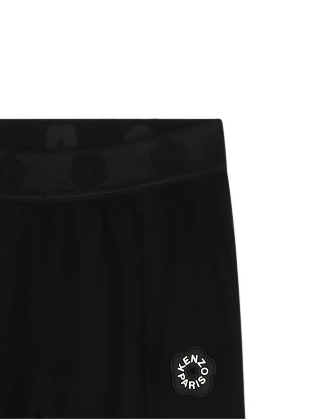 Kenzo Kids Boke flared broek met bloemenpatch Zwart